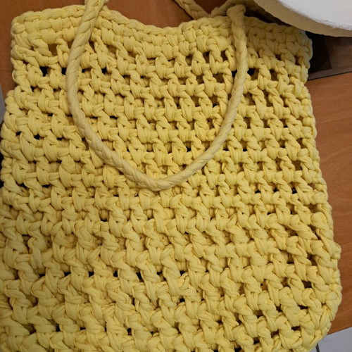 Handmade yellow shoulder bag new