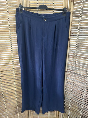 Navy Blue Wide-Leg Trousers, Size XXL