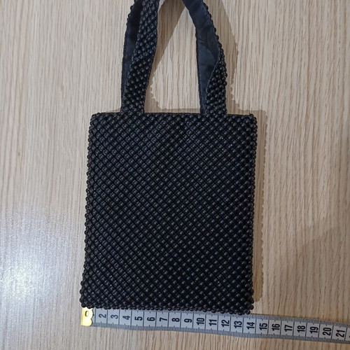 Axara Paris Beaded Mini Bag new, black, vintage style