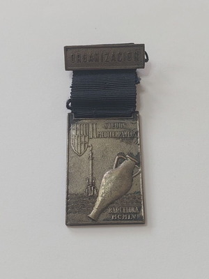 Pin II Mediterranean Games 1955 Barcelona used, organizer