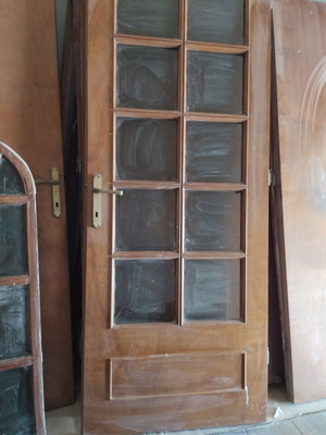 Doors with glass panels used for professional interior decoration
