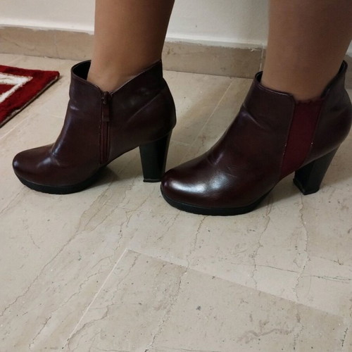 Burgundy Voi & Noi ankle boots used, size 37, with heel