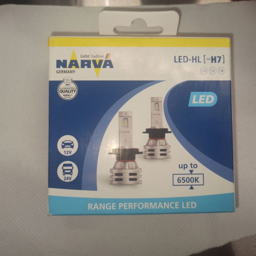 Narva Range Performance H7 LED Car Bulbs 6500K Cool White 12-24V 24W 2pcs new