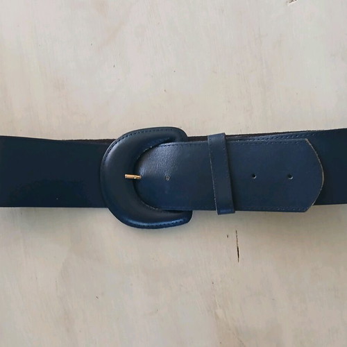 Abysse vintage belt dark blue new, size 80