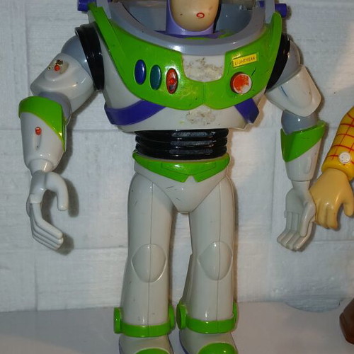 Toy Story walkie-talkie set used with Buzz Lightyear and Sheriff Woody figures