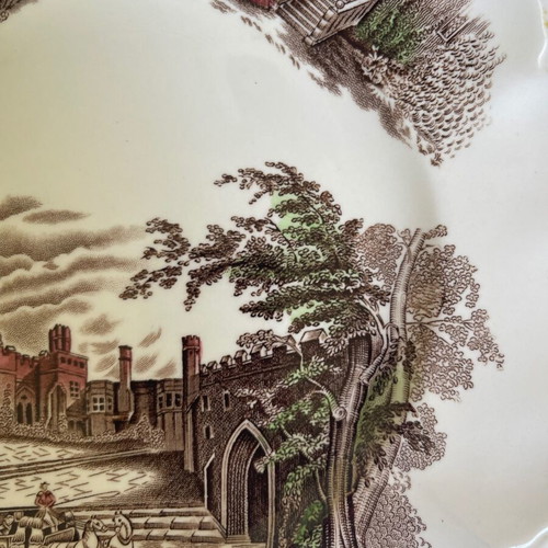 Johnson Brothers plates set of 3 used, hand-painted, 25.5 cm