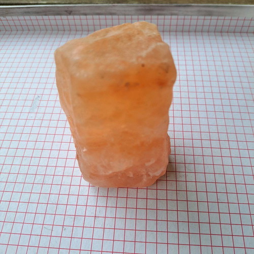 Golden calcite used mineral stone 364g, 9x5x5 cm