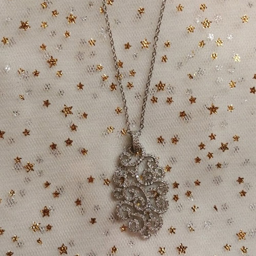 Necklace with cloud motif new, set with earrings