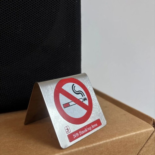 No Smoking Area Metal Table Sign used