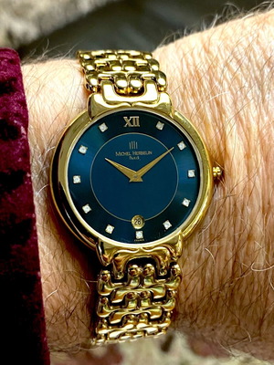 Michel Herbelin unisex ρολόι καινούργιο με ζαφείρι και Swarovski