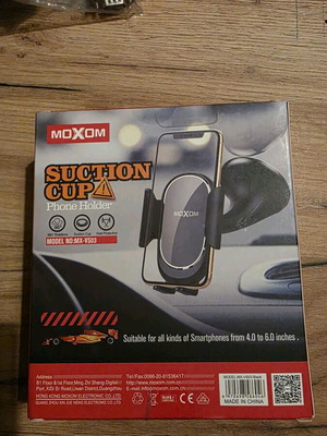 Suction cup phone holder for smartphones up to 6 inches