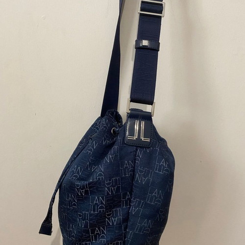 Lancetti bucket bag used, blue, shoulder