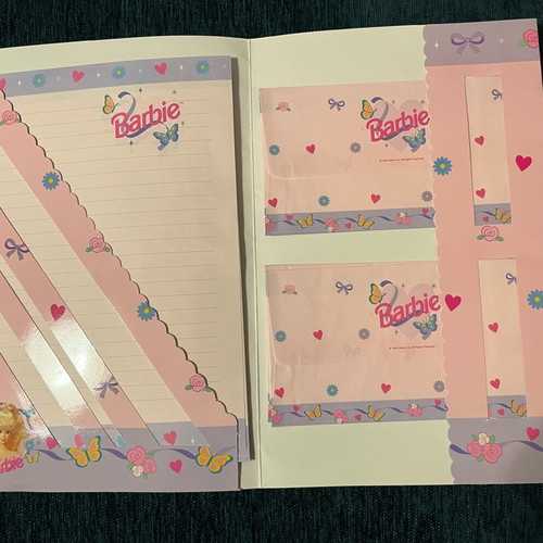 Barbie vintage stationery sets 1993 and 1995 Mattel collectible