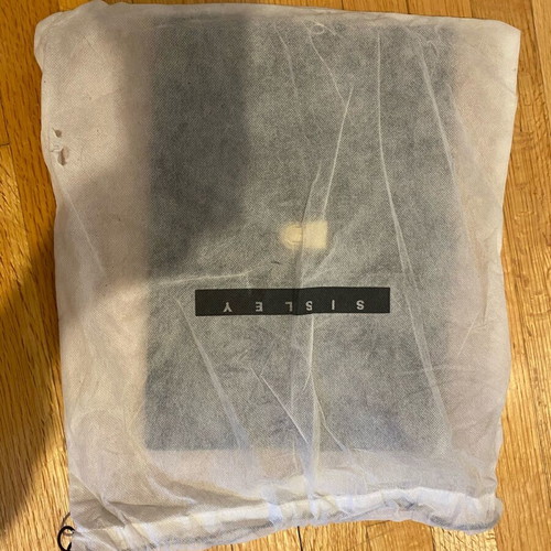 Sisley envelope bag used, black leather 35x25cm