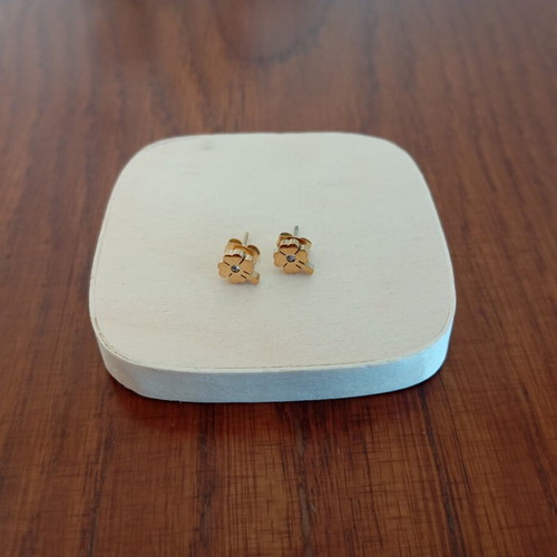 Earrings new, stainless steel, gold color, hypoallergenic