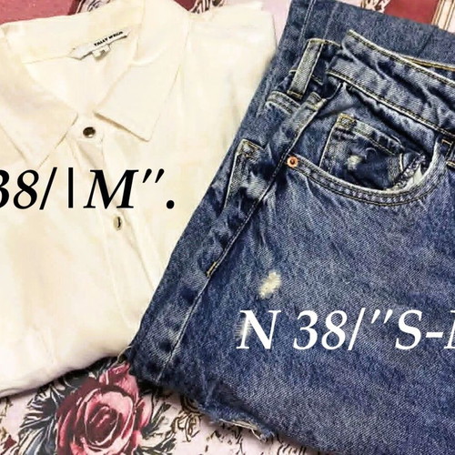 Bershka jeans like new, blue, sizes 36 and 38