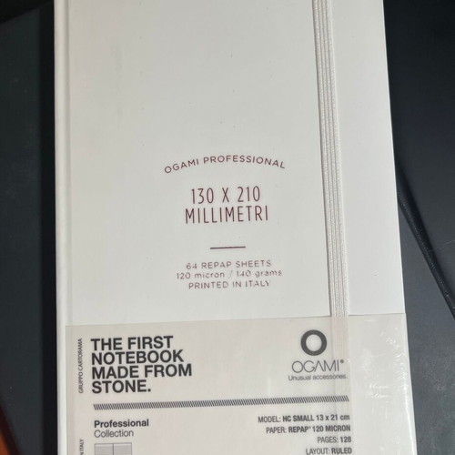 Ogami Professional Notebook A5 new, 13x21 cm, stone paper