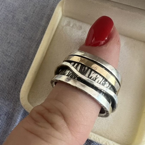 K.and silver-gold ring size 59