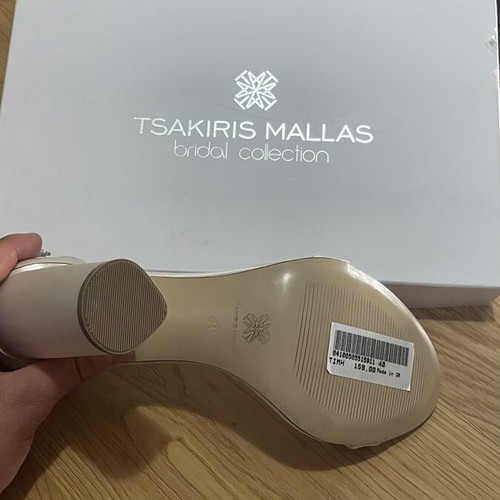 Tsakiris Mallas bridal heels new, size 40, white