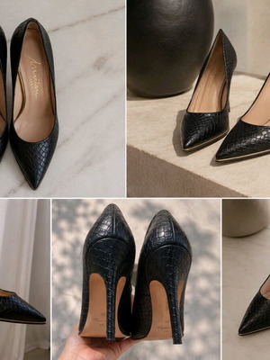 Marian Spain leather pumps like new, black, size 38-38.5