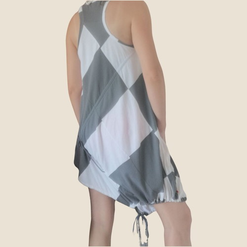 Hugo Boss dress like new, white and grey casual cotton, size S