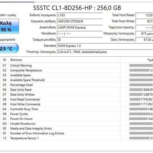 SSSTC CL1-8D256-HP 256GB NVMe M.2 2280 PCIe SSD like new