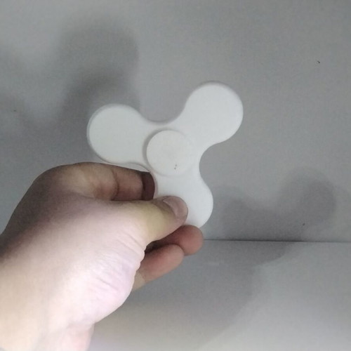 Fidget Spinner new, white, 3D printed