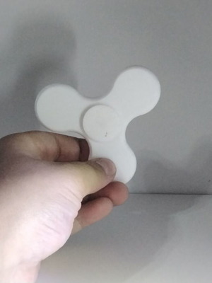 Fidget Spinner new, white, 3D printed