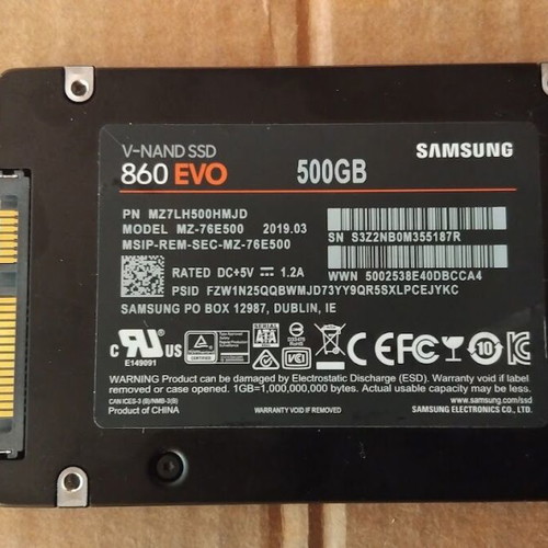 Samsung SSD 860 EVO 500GB SATA 6.0Gb/s solid state drive