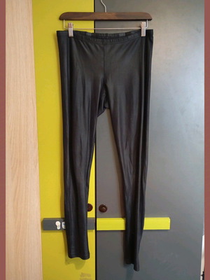 Women's leggings used, size L, black, viscose