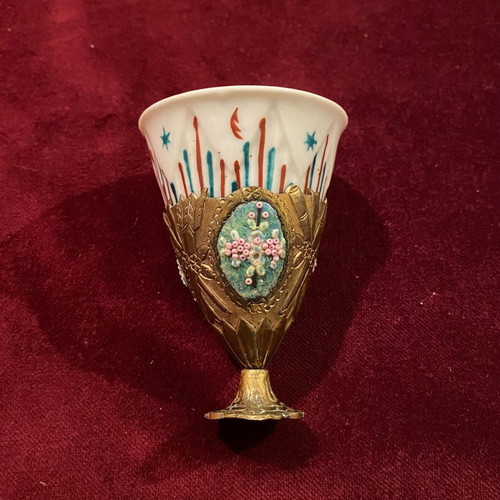 Ottoman tombak zarf used with 19th century cup