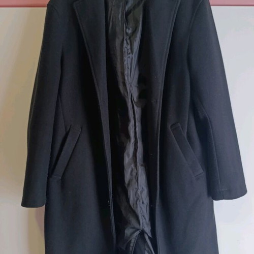 Bershka black coat like new, size S