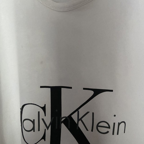 Calvin Klein men's t-shirt used, size M, with stain