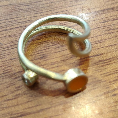 Set of ring for little finger and stud earrings new