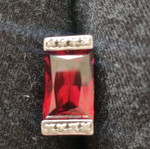 Silver 925 ring used with large red stone