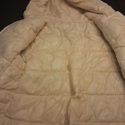 Reversible fur jacket with hood and pockets