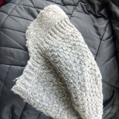 Knitted gray hat with visor used, La Redoute Collections
