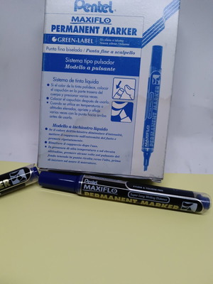 Σετ 6 μπλε μόνιμοι μαρκαδόροι Pentel Maxiflo