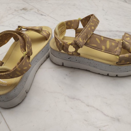 Camper Oruga Up women's sporty flatform sandals like new, yellow, size 37