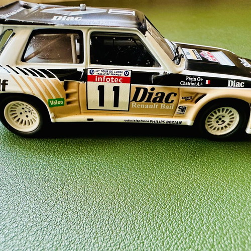 Renault 5 Turbo 1/43 scale model car used, 30º Tour de Corse 1986