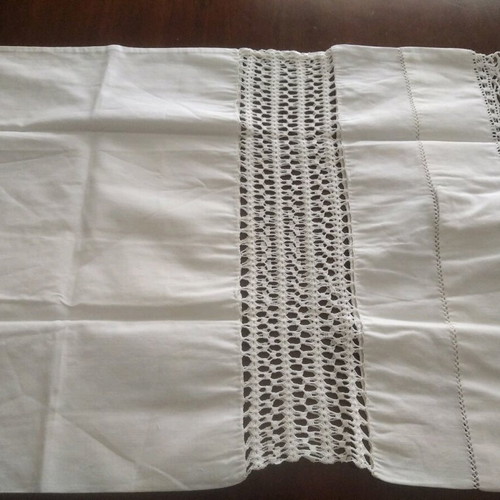 Handmade lace pillowcase 100 years old like new