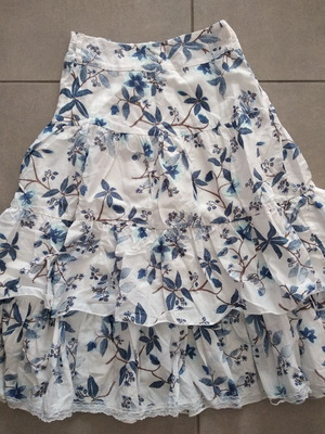 Floral midi skirt used, cotton, size XS
