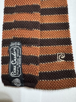 Pierre Cardin Paris vintage knit tie used, 100% pure new wool