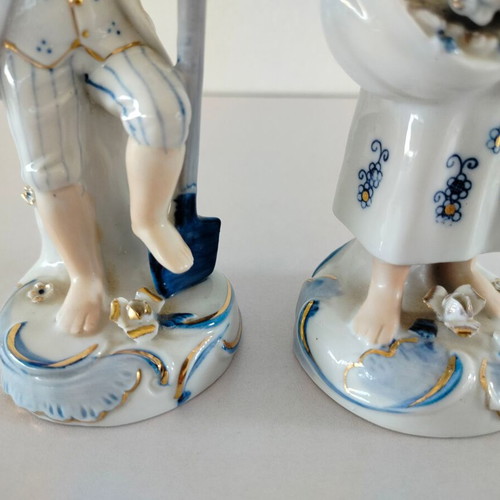 Vintage porcelain figurines Norleans Japan used, set of 2