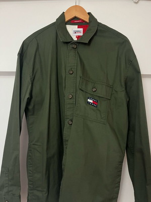 Tommy Jeans DM0DM15129 shirt new, green, size M, oversized fit