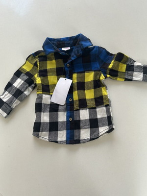 Prénatal Easy Chic baby plaid shirt new, size 3-6 months