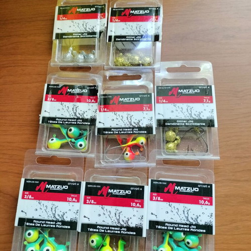 Fishing sinkers lead heads new, pack of 57 with hooks