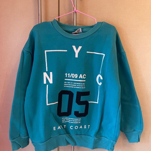 Children's shirt 8 years used, blue, size 128 cm
