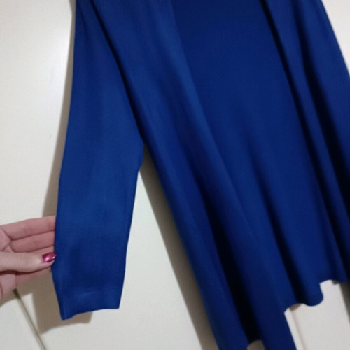 Zara blue cardigan like new with asymmetric hem and 3/4 sleeves