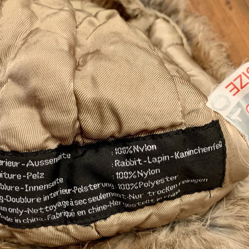 Children's multipurpose fur hat Lapin like new, brown